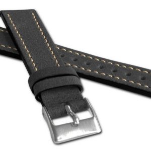 LAVVU LSWUB18 Černý řemínek RETRO z luxusní kuže Top Grain – 18