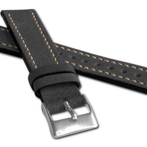 LAVVU LSWUB22 Černý řemínek RETRO z luxusní kuže Top Grain – 22