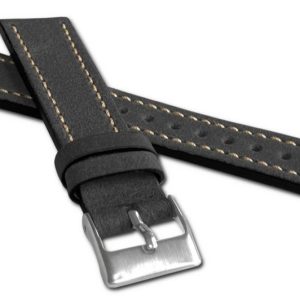 LAVVU LSWUB24 Černý řemínek RETRO z luxusní kuže Top Grain – 24