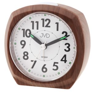 JVD SRP402.5 – Budík s tichým chodem a hezkou imitací dřeva