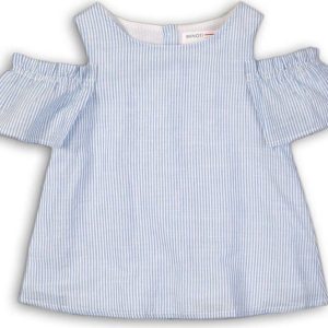 Halenka dívčí bavlněná, Minoti, Hydrangea 11, modrá – 98/104 | 3/4let