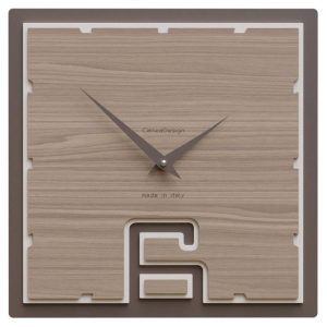 Hodiny CalleaDesign 10-004-85 Breath 30 cm černý ořech