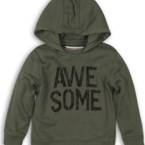 Mikina chlapecká s kapucí, Minoti, TB FLEECE HOODY 4, khaki – 92/98 | 2/3let