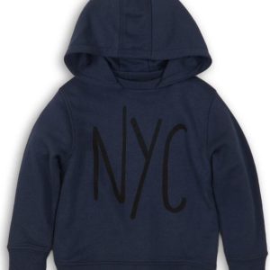 Mikina chlapecká s kapucí, Minoti, KB FLEECE HOODY 7, tmavě modrá – 98/104 | 3/4let