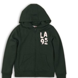 Mikina chlapecká s kapucí celopropínací, Minoti, KB FLEECE ZIP 9, zelená – 152/158 | 12/13let