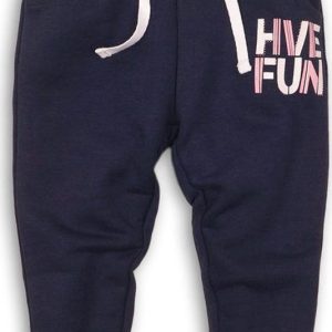 Tepláky dívčí, Minoti, TG JOG 4, tmavě modrá – 68/80 | 6-12m