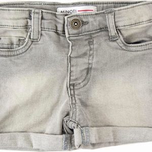 Kraťasy dívčí džínové s elastenem, Minoti, TG DSHORT 4, šedá – 92/98 | 2/3let