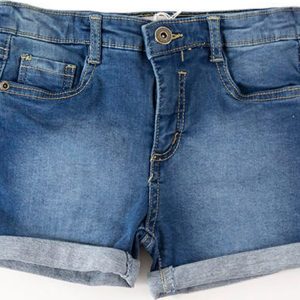 Kraťasy dívčí džínové s elastenem, Minoti, KG DSHORT 5, modrá – 98/104 | 3/4let