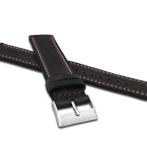 Dvojitě prošitý černý řemínek LAVVU SPORT z luxusní kůže Top Grain – 20