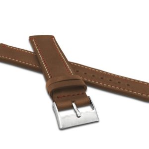 Dvojitě prošitý hnědý řemínek LAVVU SPORT z luxusní kůže Top Grain – 20