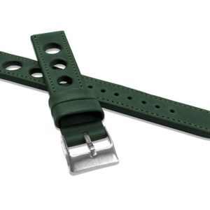 Perforovaný zelený prošitý řemínek LAVVU VINTAGE z luxusní kůže Top Grain – 20