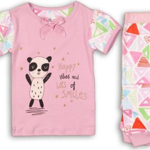 Pyžamo dívčí, Minoti, HWX161, růžová – 68/80 | 6-12m