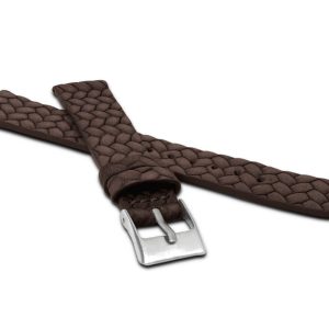 Tmavě hnědý řemínek s propleteným vzorem LAVVU TWIST z luxusní kůže Top Grain – 14