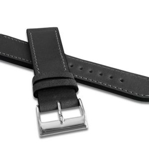 Šedý prošitý řemínek LAVVU SLIM z luxasní kůže Top Grain – 24