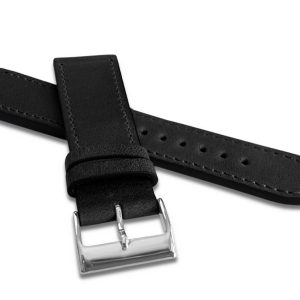 Černý prošitý řemínek LAVVU SLIM z luxasní kůže Top Grain – 24