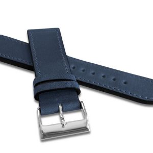 Modrý prošitý řemínek LAVVU SLIM z luxusní kůže Top Grain – 22