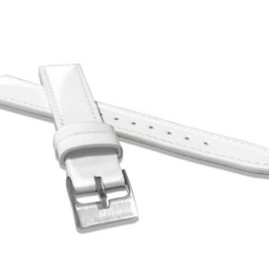 Bílý kožený řemínek MINET s vysokým leskem GLAMOUR – 22