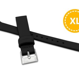 Prodloužený černý řemínek MINET XL z luxusní kůže Top Grain – 16