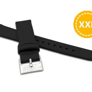 Prodloužený černý řemínek MINET XL z luxusní kůže Top Grain – 18