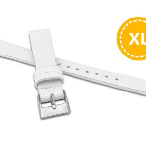 Prodloužený bílý řemínek MINET XL z luxusní kůže Top Grain – 16 – XL