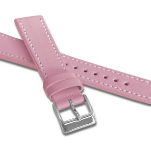 Růžový prošitý řemínek MINET SLIM z luxusní kůže Top Grain – 14