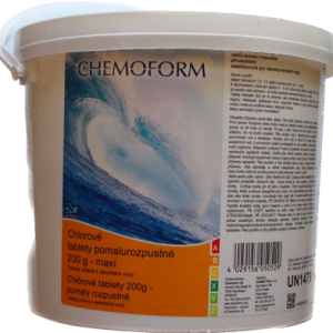 Chlorové tablety Maxi do bazénu – pomalurozpustné 3kg CHEMOFORM