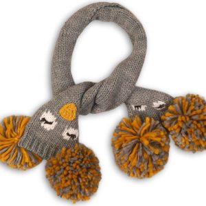 Šála zimní pletená, Minoti, OWL 13, šedá – 0-12m