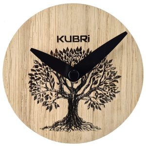 KUBRi 0013A – Miniaturní dubové hodiny se stromem života
