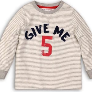 Tričko chlapecké bavlněné s dlouhým rukávem, Minoti, DEPT 12, béžová – 68/80 | 6-12m