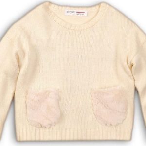 Svetr dívčí, Minoti, TRIP 2, béžová – 98/104 | 3/4let