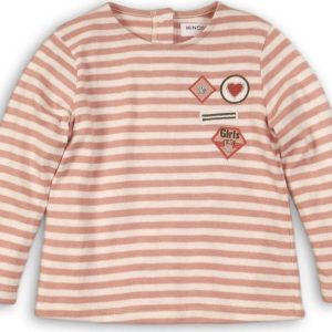 Tričko dívčí bavlněné s dlouhým rukávem, Minoti, TRIP 7, růžová – 68/80 | 6-12m