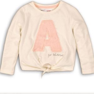 Top dívčí s uzlem, Minoti, TRIP 8, krémová – 92/98 | 2/3let