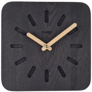 KUBRi 0156 – 20 cm hodiny z dubového masívu včetně dřevěných ručiček