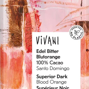 Vivani Hořká 100% s krvavým pomerančem 90 g BIO