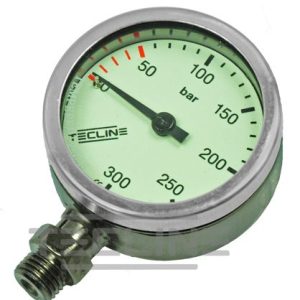Manometr Tecline, 300 Bar, 63 Mm, černý Chrom