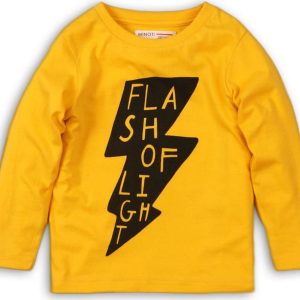Tričko chlapecké s dlouhým rukávem, Minoti, BW LTEE 8, žlutá – 68/80 | 6-12m