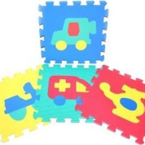 Měkké puzzle bloky dopravní prostředky 30 cm, WIKY, 118629
