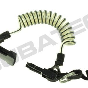 Tecline Retraktor Spirála S Plastovou Karabinou – černá