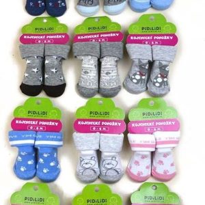 ponožky kojenecké na kartě (0 až 6m), Pidilidi, PD112, mix – 0-6m | 0-6m