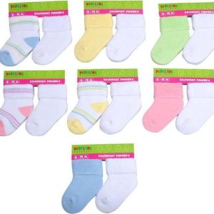 Kojenecké ponožky froté (6 až 12m) 2pack, Pidilidi, PD0115, mix – 68/80 | 6-12m