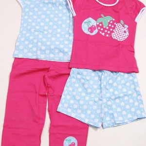 Pyžamo dívčí letní SET 2ks, Pidilidi, PD810, růžová – 80/86 | 12-18m