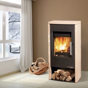 Krbová kamna HAAS+SOHN AZUL přírodní kámen Woodstone Prestige