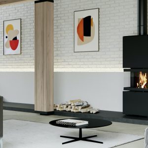 Krbová vložka Defro Home INTRA XSM C VER. COMPACT 1 světlá keramika, černý korpus