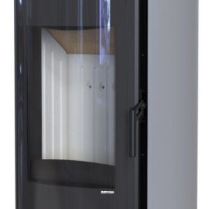 Krbová kamna Defro Home ORBIS EXTENTO F světlá keramika, černý korpus