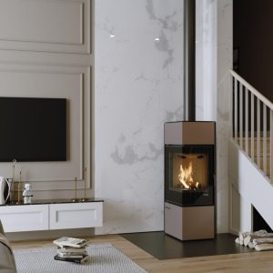Krbová kamna Defro Home QUADROOM LONG černá
