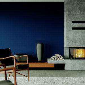 Teplovodní krbová vložka Defro Home RIVA SM BL SHORT světlá keramika