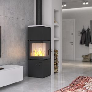 Krbová kamna Defro Home QUADROOM bílá