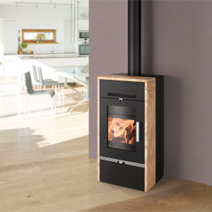 Krbová kamna HAAS+SOHN Farum s výměníkem, přírodní kámen Woodstone Prestige