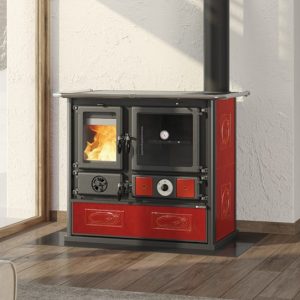 Sporák na tuhá paliva La Nordica TermoRosa D.S.A. bordó