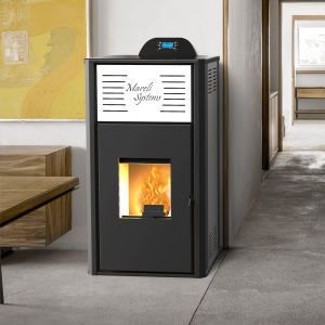 Teplovodní peletová kamna Mareli Systems PSN Hydro 18 kW bílá